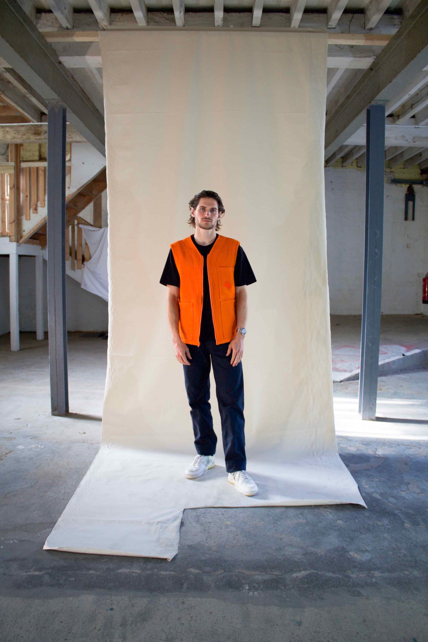 Doing Things Vest — Fifth Element Orange Wool